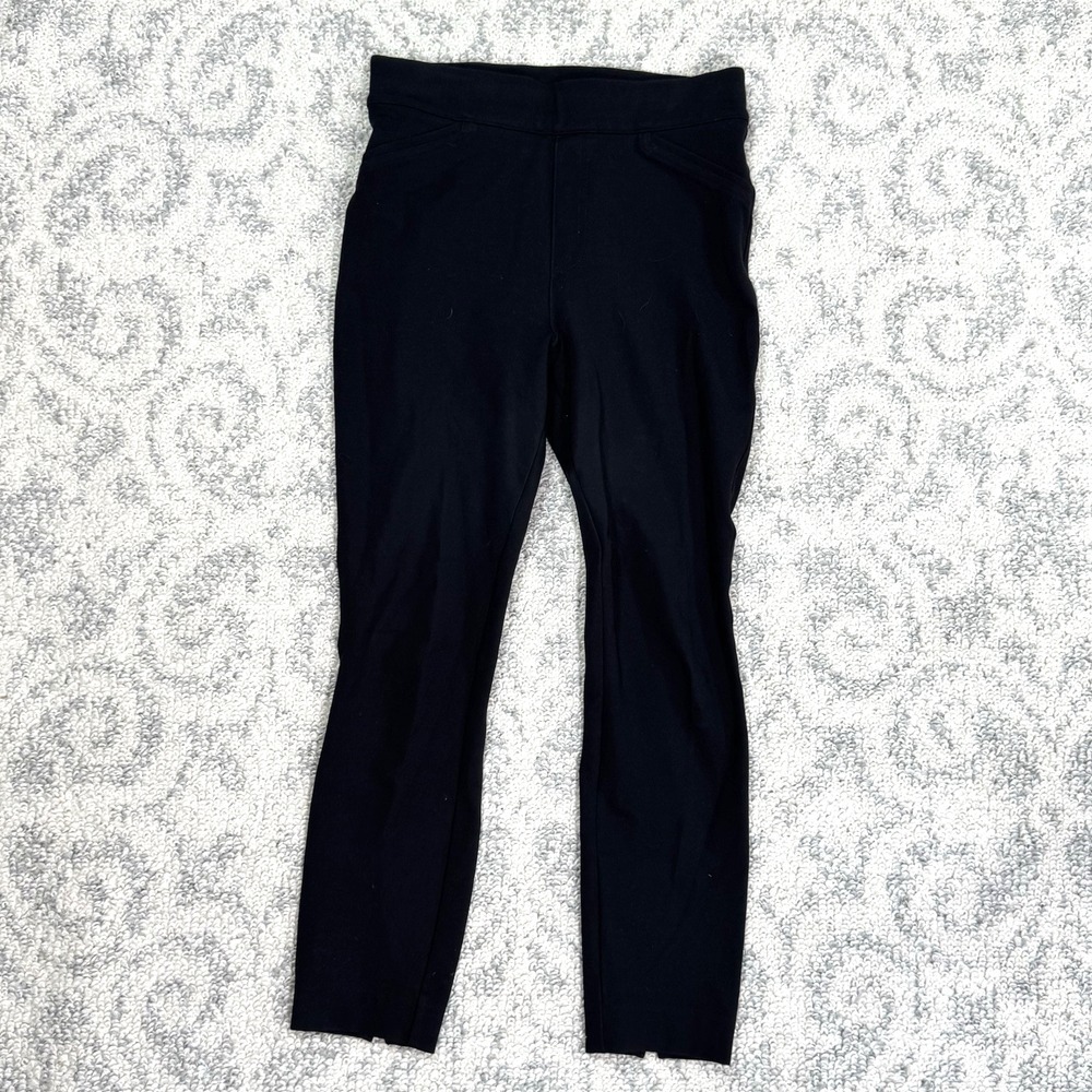Spanx Womens Jeggings Ankle Black Stretch Leggings Size Small Pull On